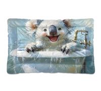tplaotee Tapis de bain lavable pour chien Motif koala amusant rétro antidérapant doux et confortable pour chiens de grande taille Taille 91,4 x 61 cm
