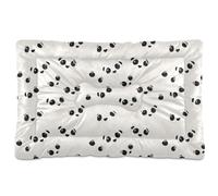 tplaotee Tapis de cage pour chien Panda aux yeux noirs minimalistes lavables doux et confortables avec dessous antidérapant pour chiens de taille moyenne/grande 91,4 x 61 cm