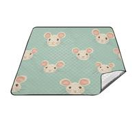 tplaotee Tapis d'extérieur imperméable style bohème simple animal portable plage camping couverture pliable pour femme concert années 30 manta de pique-nique