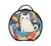 tplaotee The Cat in The Garden Trousse de maquillage pour femme avec séparateurs réglables 27,9 cm