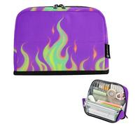 tplaotee Trousse à crayons violette fluorescente avec flamme froide de grande capacité, trousse à crayons de grande capacité pour homme, maternelle, cartucheras escolares para ninas