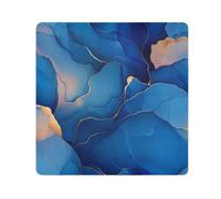 tplaotee Trousse de maquillage en tissu marbré or rose bleu roi avec autocollant magique pour voyage, organiseur pour objectif d'appareil photo, sac de rangement pour femme, taille 55,1 x 55,1 cm