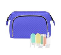 tplaotee Trousse de maquillage étanche bleu pur pour voyage, Bleu pur, 1 size