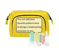 tplaotee Trousse de maquillage étanche pour femme - Couleur unie - Doré, Or uni pur uni, 1 size