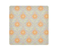 tplaotee Trousse de maquillage magique en tissu avec fleur orange beige - Organiseur de voyage pour appareil photo - 55,1 x 55,1 cm