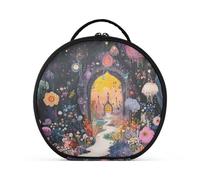 tplaotee Trousse de maquillage mystère violette avec séparateurs réglables - 27,9 cm