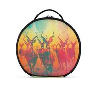 tplaotee Trousse de maquillage rouge antilope avec compartiments et poignée pour femme avec séparateurs réglables 27,9 cm