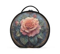 tplaotee Trousse de toilette vintage victorienne avec compartiments et poignée, grande trousse de toilette de voyage à suspendre avec séparateurs réglables, 27,9 cm