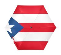 tplaotee UV50+ Drapeau de Porto Rico Puerto Rico National Rouge parapluie compact pour forte pluie vent portable et léger pour la pluie Grand sombrillas de lluvia à ouverture automatique