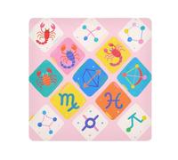 tplaotee Vector Constellation Coloré Portable Maquillage Pochettes Tissu Portable Maquillage Organisateur Wrap Camera Lens Cloth Wrapper Maquillage pour Femmes Taille 55,1 x 55,1 cm