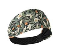 tplaotee William Morris Bandeau élastique antidérapant Motif floral sauvage Pour sports athlétiques Course à pied Maquillage