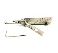 TPM Go Décodeur de clé Lish I 2 en 1 et outil de crochetage - Outil de verrouillage de clé - Multifonction - Kits d'entretien en acier inoxydable - Kit de réparation pour serrure de maison civile (SC1