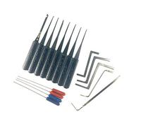 TPM Go Ensemble de 5 outils de crochetage de serrure pour débutants, clé à molette et extracteur de clé cassée