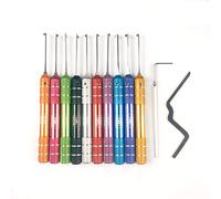 TPM Go Kaba Kit de crochetage de serrure à fossettes 10 pièces Outil de serrurier civile coloré
