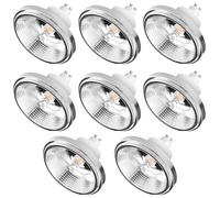 TPMAFF Ampoule LED ES111 GU10 15 watts, 1 500 lumens, ampoule à réflecteur (équivalent 120 W), angle de faisceau de 45 °, 85-265 V CA, non à intensité variable (Ensemble de 8)