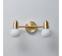 TPMAFF Appliques murales au-Dessus du Miroir,Applique Murale de vanité avec Abat-Jour en Verre à Cadre en Laiton,luminaires muraux pour Chambre à Coucher de Salle de Bain(l'exclusion de l'ampoule)