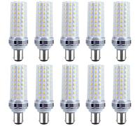 TPMAFF Lot de 10 Ampoules LED B22/B15 à Double Contact avec Base à baïonnette, 12 W 800 LM, 16 W 1000 LM, 20 W 1300 LM, 3000 K 4000 K 6000 K Non dimmable AC 85 V ~ 265 V
