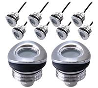 TPMAFF Lot de 10 Lampes à LED pour Main Courante de Pont, Basse Tension DC 12 Volts, éclairage de Main Courante d'escalier encastré, IP68 étanche pour clôture de Surface incurvée extérieure