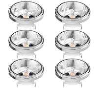 TPMAFF Lot de 6 Ampoules AR111 G53 Réflecteur Projecteur 12 W COB 1200 lumens (équivalent halogène 100 W) AC/DC 12 V Spot Basse Tension Non dimmable