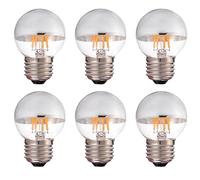 TPMAFF Lot de 6 Ampoules LED Demi-Chrome, culot E26/E27 Vintage Edison, Ampoule réfléchie G45 Demi-Argent, Source Lumineuse Magic Bean, 4 W à intensité Variable 2700 K