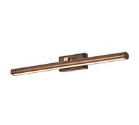 TPMAFF Lumières de meuble-lavabo/applique murale en noyer noir, lampe frontale de miroir à barre lumineuse linéaire à LED, luminaire d'affichage et d'image de cadre 18W 4000K, lampes murales au-dessus