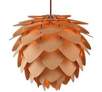 TPMAFF Luminaires Suspendus De Ferme en Bois, Lampe Suspendue en Bois en Forme De Pomme De Pin, Lustre Suspendu Ø 60cm (23.6in) pour Éclairage De Plafond Intérieur Foyer De Chambre