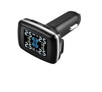 Tpms Allume-cigare intelligent USB, système de surveillance la pression des pneus voiture, 4 capteurs, affichage, alarme température(K06P-Built-in)
