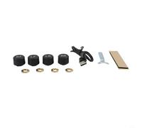 TPMS sans fil avec écran LCD à chargement solaire et 4 capteurs pour la surveillance de la pression des pneus et de la température dans les véhicules