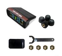 TPMS solaire sans fil avec 4 capteurs, écran LCD et alarme de fuite pour une performance optimale des pneus