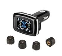 TPMS Système De Surveillance La Pression Des Pneus Alarme Allume-cigare Affichage USB Capteur Sécurité Automatique DéTection PréCise(External Sensors)