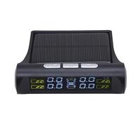 Tpms Système de surveillance la pression des pneus sans fil solaire Alarme voiture Avertissement température avec 4 capteurs