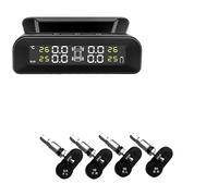 Tpms Système de surveillance la pression des pneus sans fil Solar Sensor Intelligence Avertissement température avec 4 capteurs(K07P-Built-in Sensor)