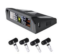 Tpms Système de surveillance la pression des pneus voiture à énergie solaire Alarme sécurité automatique Capteurs Capteur interne externe 4 roues(Internal sensor)