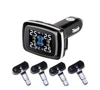 Tpms Système numérique de surveillance la pression des pneus voiture, Port USB, alarme sécurité, 4 capteurs externes/internes étanches(Internal Sensors)