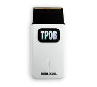 TPOB Mini rasoir simple tête de mort au design compact qui peut tenir dans votre poche avec un moteur turbo chargé, parfait pour une utilisation professionnelle et à la maison (blanc)