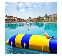Tpoline d'eau gonflable avec pompe à air pour s'amuser et se détendre en famille pour les fêtes à la piscine, les aventures dans le jardin et les activités estivales