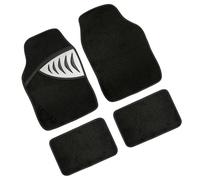 Tppetini Voiture Universel Moquette Set 4 Pièces Antidérapant Noirs Allant LAMPA