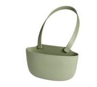 TPR Hanging Sink Basket with Handle Hollow Drain(Green)