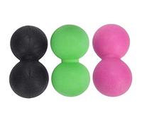 TPR Yoga Massage Ball Muscle Relax Portable Fitness Body Fascia Exercice Ball Set pour le massage du corps entier (Noir + rouge rose + vert)