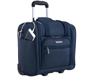TPRC Bagage Cabine sous Le Siège de 38 cm Approuvé par Les Compagnies Aériennes avec Port de Charge USB, Bleu Marine