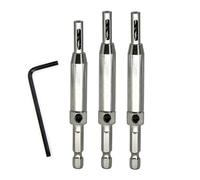 TPSC7 Foret à charnière de porte centrage automatique en acier rapide, tige hexagonale 6,35 mm, 1/4", 1/3/4/7 pièces, 5/64, 7/64, 9/64, 11/64, 13/64, 1/4 pouce .AT7