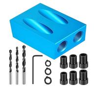 TPSC7 Kit de gabarit localisation trous poche obliques for le travail du bois, guide perçage d'angle 15 degrés, perforateur, outils menuiserie bricolage, forets .AT7