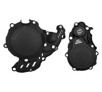TPSCUN Protecteur d'embrayage de moto Couvercle protection d'allumage Compatible avecEXC-F 250 350 XCF-W FREERIDE 4T 2017-2022 for GAS EC 250F 350F 2022 (Couleur : Noir)