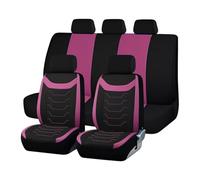 TPSOBRU Housses Sieges Universelles Ensemble Complet Housses Sièges Auto Repasser avec Fil Broder Taille Universelle Polyester Plupart SUV Camions Fourgonnettes(Pink)