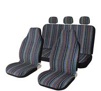 TPSOBRU Housses Sieges Universelles Ensemble Housses Siège Auto Housse Selle Tissée Couverture Taille Universelle Protection Maximale Volant(10 pcs Set Type A)