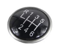 TPSOBRU Voiture Pommeau Levier Vitesses Pour Seat Pour Leon II Pour Toledo III Pour Altea XL 2006-2015 5/6 Vitesses Pommeau Levier Manuel Bâton Capuchon Numéro Couverture Emblème(6 Speed)