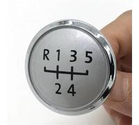 TPSOBRU Voiture Pommeau Levier Vitesses Pour VW Pour Transport T5.1 GP 2003-2011, Cache-pommeau Levier Vitesse Emblème Accessoires Style Automobile 5/6 Vitesses(Silver 5 Speed)