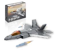 TPSOON F22 Avion de Chasse Kit de Construction pour Garçons Hommes, WW2 Guerre 1:34 DIY Mobile Jouet Militaire pour Enfants de 8+, Modele Cadeau d'anniversaire pour Ados Filles Amateurs 1153 Pièces