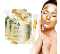 TPTAL Masque doré au poison de serpent rétinol avec brosse en silicone, masque doré peptide de venin de serpent de rétinol, masque facial pelable au collagène, masque facial