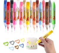 TPTGIAR Lot de 16 Crayons de Cire pour Bougies, Séchage Rapide, Lavables, Stylos à Bougie De 10 Ml Chacun pour Décorations Faites à la Main